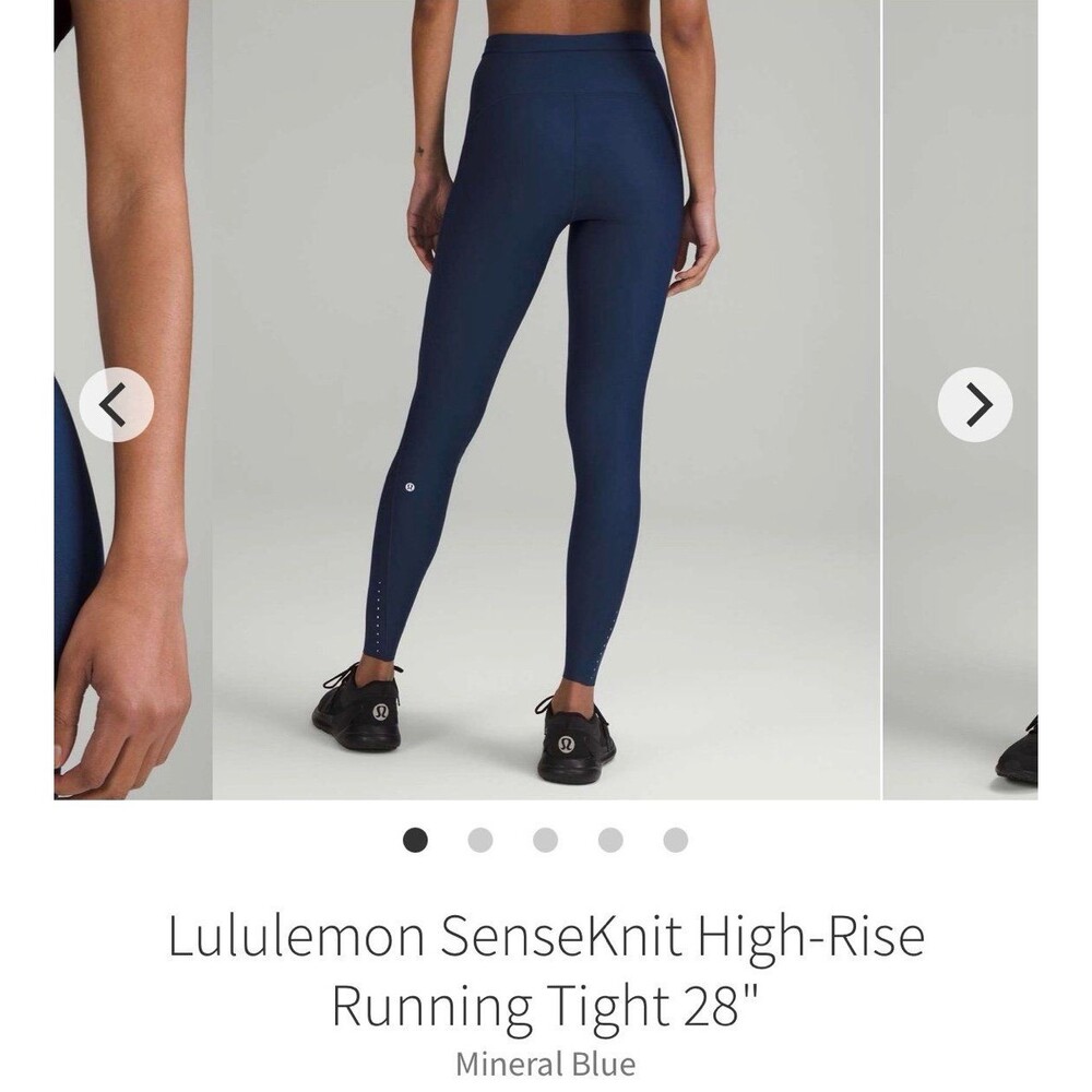 Lululemon SenseKnit High Rise Running Tight 28" Mineral Blue Size 2